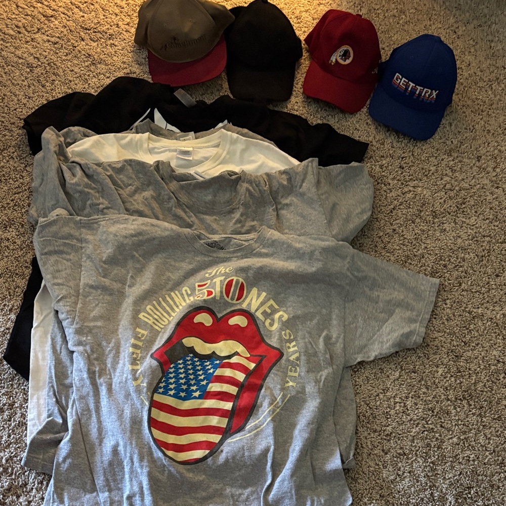 Rolling Stones men Graphic Tee - American Flag Tongue